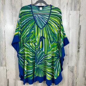 La Blanca swimsuit coverup tropical print M vacation pool beach resortwear chic